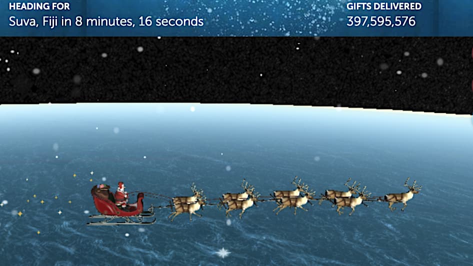 Keep tabs on Santa with NORAD Santa Tracker as he begins his Christmas